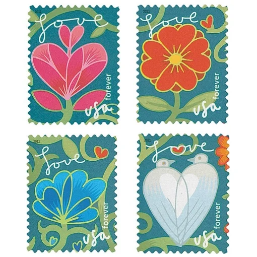2011 Garden of Love Stamps - Forever Stamps