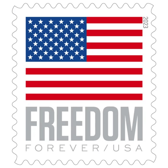 Big Sales! 5 U.S. Flag Stamps,5 Rolls/500 Pcs - Forever Stamps